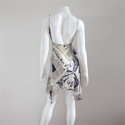 christian Dior newsprint dress